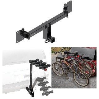 Trailer Hitch w/ 4 Bike Rack For 17-24 Jaguar F-Pace All Styles Approved for Recreational & Offroad Use Carrier for Adult Woman or Child Bicycles Foldable Trailer Hitch w/ 4 Bike Rack For 17-24 Jaguar F-Pace All Styles Approved for Recreational & Offroad Use Carrier for Adult Woman or Child Bicycles Foldable