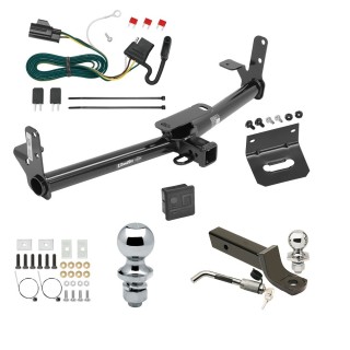 Custom Fit Trailer Hitch Wiring Harness (Plug & Play) 2" Drop Ball-Mount w/ Locking Pin/Clip 2" Chrome Ball 4-Flat Mounting Bracket 1-7/8" Chrome Ball Rubber Hitch Plug Cover Installation Hardware Installation Instructions 76028 118432 Ultimate Tow Package For 07-09 Chevrolet Equinox Pontiac Torrent Trailer Hitch w/ Wiring 2" Drop Mount Dual 2" and 1-7/8" Ball Lock Bracket Cover 2" Receiver