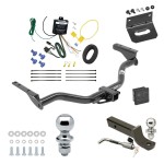 Custom Fit Trailer Hitch Wiring Harness (Requires Splicing) 2" Drop Ball-Mount w/ Locking Pin/Clip 2" Chrome Ball 4-Flat Mounting Bracket 1-7/8" Chrome Ball Rubber Hitch Plug Cover Installation Hardware Installation Instructions 76031 11914 Ultimate Tow Package For 13-13 Infiniti JX35 Trailer Hitch w/ Wiring 2" Drop Mount Dual 2" and 1-7/8" Ball Lock Bracket Cover 2" Receiver