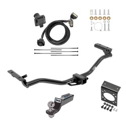 Trailer Hitch Tow Package w/ 7-Way RV Wiring For 11-19 Ford Explorer w/ 2" Drop Mount 2" Ball Class 3 2" Receiver Except Police Interceptors  Trailer Hitch Tow Package w/ 7-Way RV Wiring For 11-19 Ford Explorer w/ 2" Drop Mount 2" Ball Class 3 2" Receiver Except Police Interceptors