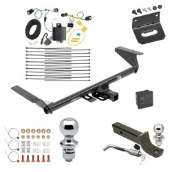 Ultimate Tow Package For 17-20 Chrysler Pacifica Except Hybrid Trailer Hitch w/ Wiring 2" Drop Mount Dual 2" and 1-7/8" Ball Lock Bracket Cover 2" Receiver  Ultimate Tow Package For 17-20 Chrysler Pacifica Except Hybrid Trailer Hitch w/ Wiring 2" Drop Mount Dual 2" and 1-7/8" Ball Lock Bracket Cover 2" Receiver