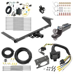 Trailer Hitch Tow Package w/ 7-Way RV Wiring For 17-20 Chrysler Pacifica Except Hybrid w/ 2" Drop Mount 2" Ball Class 3 2" Receiver  Trailer Hitch Tow Package w/ 7-Way RV Wiring For 17-20 Chrysler Pacifica Except Hybrid w/ 2" Drop Mount 2" Ball Class 3 2" Receiver
