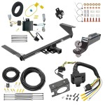 Custom Fit Trailer Hitch Wiring Harness (Plug & Play) 2" Drop Ball-Mount w/ Pin/Clip 2" Chrome Ball Trailer Connector Adapter Brake Control Wiring Kit Circuit Breaker Installation Hardware Installation Instructions 76046 85343 20506 7012a 1 Trailer Hitch Tow Package w/ 7-Way RV Wiring For 17-20 Chrysler Pacifica LX Touring 20-23 Voyager 22-23 Grand Caravan Canada Only Except Hybrid w/ 2" Drop Mount 2" Ball