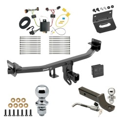 Ultimate Tow Package For 17-22 KIA Sportage Trailer Hitch w/ Wiring 2" Drop Mount Dual 2" and 1-7/8" Ball Lock Bracket Cover 2" Receiver  Ultimate Tow Package For 17-22 KIA Sportage Trailer Hitch w/ Wiring 2" Drop Mount Dual 2" and 1-7/8" Ball Lock Bracket Cover 2" Receiver