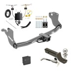 Custom Fit Trailer Hitch Wiring Harness (Plug & Play) 2" Drop Ball-Mount w/ Locking Pin/Clip 2" Chrome Ball Rubber Hitch Plug Cover Installation Hardware Installation Instructions 76098 118844 7005111 7010 Draw-Tite Trailer Tow Hitch 20-23 M Trailer Tow Hitch For 20-24 Mitsubishi Outlander Sport Exc PHEV Deluxe Package Wiring 2" Ball Mount and Lock