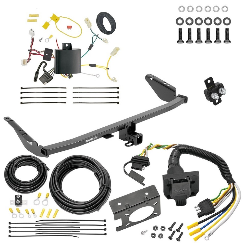 Custom Fit Trailer Hitch Wiring Harness (Plug & Play) Trailer Connector Adapter Brake Control Wiring Kit Circuit Breaker Installation Hardware Installation Instructions 76112 85343 20506 7012a 118498 Draw-Tite Trailer Hitch 7-Way RV Wiring 11-14 Toyot Trailer Hitch w/ 7-Way RV Wiring For 11-14 Toyota Sienna 15-20 Sienna SE Class 3 2" Receiver All Models