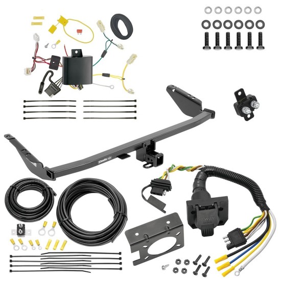 Custom Fit Trailer Hitch Wiring Harness (Plug & Play) Trailer Connector Adapter Brake Control Wiring Kit Circuit Breaker Installation Hardware Installation Instructions 76112 85343 20506 7012a 118498 Draw-Tite Trailer Hitch 7-Way RV Wiring 11-14 Toyot Trailer Hitch w/ 7-Way RV Wiring For 11-14 Toyota Sienna 15-20 Sienna SE Class 3 2" Receiver All Models