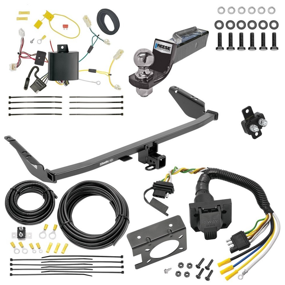 Custom Fit Trailer Hitch Wiring Harness (Plug & Play) 2" Drop Ball-Mount w/ Pin/Clip 2" Chrome Ball Trailer Connector Adapter Brake Control Wiring Kit Circuit Breaker Installation Hardware Installation Instructions 76112 85343 20506 7012a 11 Trailer Hitch Tow Package w/ 7-Way RV Wiring For 11-14 Toyota Sienna 15-20 Sienna SE w/ 2" Drop Mount 2" Ball Class 3 2" Receiver All Models