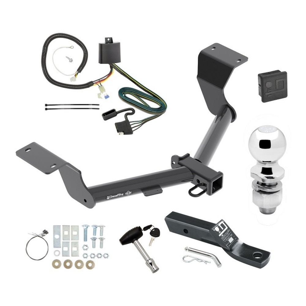 Trailer Tow Hitch For 17-19 Honda CR-V 20-24 Except Hybrid Deluxe Package Wiring 2" Ball and Lock Trailer Tow Hitch For 17-19 Honda CR-V 20-24 Except Hybrid Deluxe Package Wiring 2" Ball and Lock