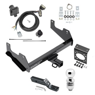 Custom Fit Trailer HitchTow Harness Wiring Package (7-Way) 2" Chrome Ball 2" Drop Ball-Mount w/ Pin/Clip Mounting Bracket for 7-Way Connectors Installation Hardware Installation Instructions 76136 118283 20212 23 63845 Draw-Tite Complete Tow Pac Complete Tow Package For 15-20 Ford F-150 17-20 F-150 Raptor w/ 7-Way RV Wiring Harness Kit 2" Ball and Mount Bracket 2" Receiver Class IV