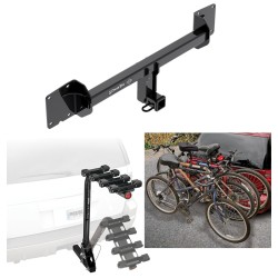 Trailer Hitch w/ 4 Bike Rack For 16-23 Tesla X All Styles Approved for Recreational & Offroad Use Carrier for Adult Woman or Child Bicycles Foldable Trailer Hitch w/ 4 Bike Rack For 16-23 Tesla X All Styles Approved for Recreational & Offroad Use Carrier for Adult Woman or Child Bicycles Foldable