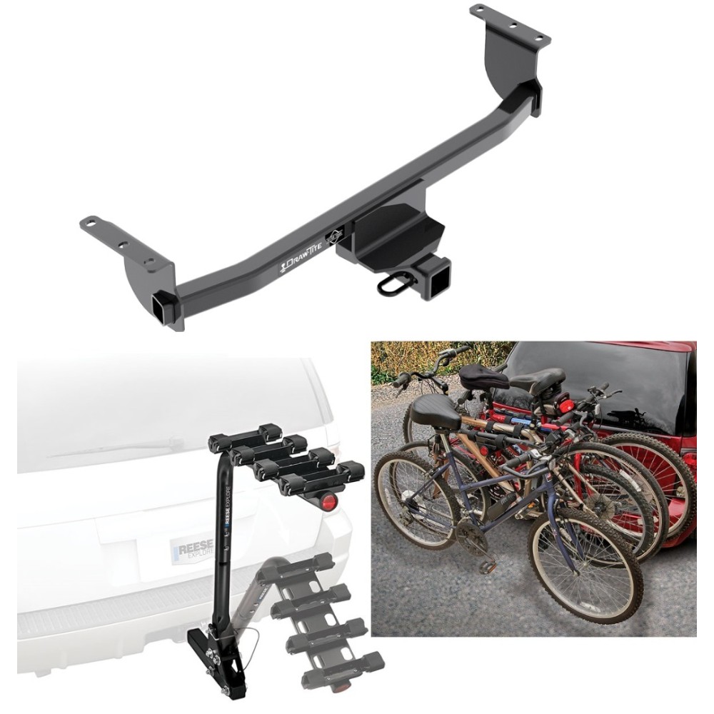 Trailer Hitch w/ 4 Bike Rack For 1722 Nissan Rogue Sport