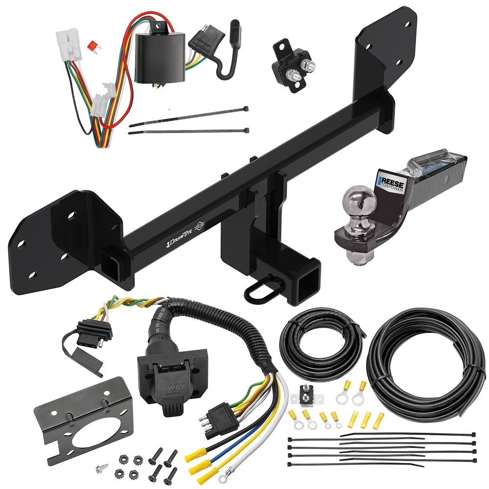Custom Fit Trailer Hitch Wiring Harness (Plug & Play) 2" Drop Ball-Mount w/ Pin/Clip 2" Chrome Ball Trailer Connector Adapter Brake Control Wiring Kit Circuit Breaker Installation Hardware Installation Instructions 76227 85343 20506 7012a 11 Trailer Hitch Tow Package w/ 7-Way RV Wiring For 10-19 Subaru Outback Wagon w/ 2" Drop Mount 2" Ball Class 3 2" Receiver