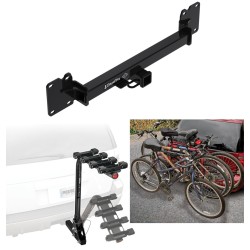 Trailer Hitch w/ 4 Bike Rack For 18-23 Land Rover Range Rover Velar Approved for Recreational & Offroad Use Carrier for Adult Woman or Child Bicycles Foldable Trailer Hitch w/ 4 Bike Rack For 18-23 Land Rover Range Rover Velar Approved for Recreational & Offroad Use Carrier for Adult Woman or Child Bicycles Foldable