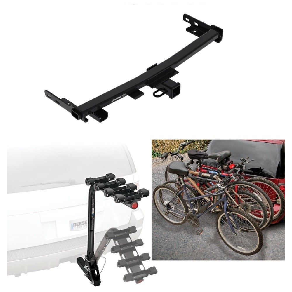 Trailer Hitch w/ 4 Bike Rack For 1422 Jeep Cherokee Trailhawk