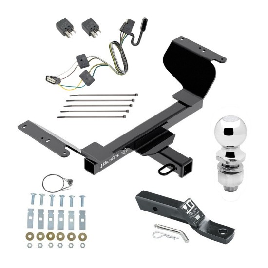 Custom Fit Trailer Hitch Wiring Harness (Plug & Play) 2" Drop Ball-Mount w/ Pin/Clip 2" Chrome Ball Installation Hardware Installation Instructions 76419 118285 23 63845 Draw-Tite Trailer Tow Hitch 18-23 GMC Terrain Except Diesel with Tow P Trailer Tow Hitch For 18-24 GMC Terrain Except Diesel with Tow Prep Package w/ Wiring and 2" Ball
