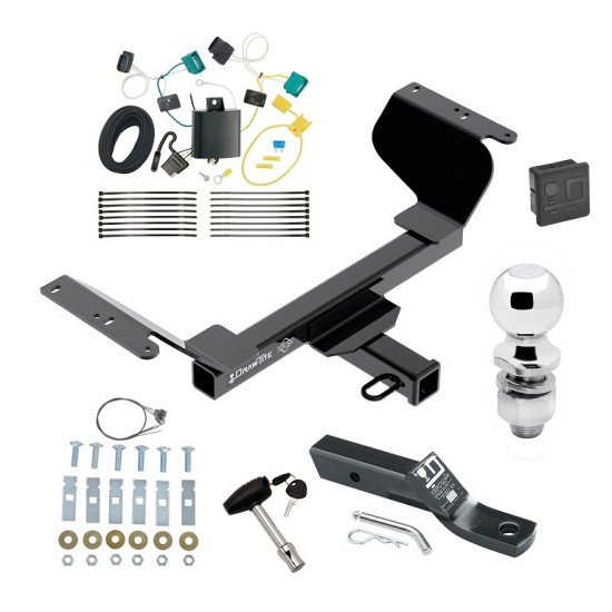 Custom Fit Trailer Hitch Wiring Harness (Plug & Play) 2" Drop Ball-Mount w/ Pin/Clip 2" Chrome Ball Security Lock Pin Rubber Hitch Plug Cover Installation Hardware Installation Instructions 76419 118750 23 63845 580407 7010 Draw-Tite Traile Trailer Tow Hitch For 18-21 Chevy Equinox Except Premier or Models w/1.6L Diesel Deluxe Package Wiring 2" Ball and Lock