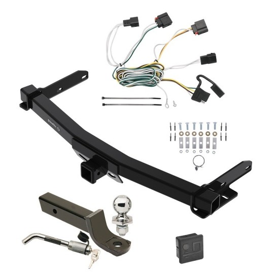 Trailer Tow Hitch For 11-13 Jeep Grand Cherokee Exc SRT-8 Deluxe Package Wiring 2" Ball Mount and Lock