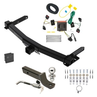 Trailer Tow Hitch For 11-13 Dodge Durango All Styles Deluxe Package Wiring 2" Ball Mount and Lock