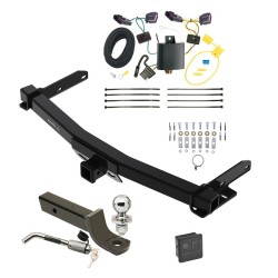 Trailer Tow Hitch For 14-24 Dodge Durango All Styles Deluxe Package Wiring 2" Ball Mount and Lock Trailer Tow Hitch For 14-24 Dodge Durango All Styles Deluxe Package Wiring 2" Ball Mount and Lock