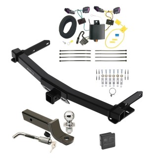 Custom Fit Trailer Hitch Wiring Harness (Plug & Play) 2" Drop Ball-Mount w/ Locking Pin/Clip 2" Chrome BallRubber Hitch Plug Cover Installation Hardware Installation Instructions 76432 118617 7005111 7010 Draw-Tite Trailer Tow Hitch 14-23 D Trailer Tow Hitch For 14-23 Dodge Durango All Styles Deluxe Package Wiring 2" Ball Mount and Lock