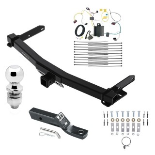 Custom Fit Trailer Hitch Wiring Harness (Plug & Play) 2" Drop Ball-Mount w/ Pin/Clip 2" Chrome Ball Installation Hardware Installation Instructions  76432 118727 23 63845 Draw-Tite Trailer Tow Hitch 14-21 Jeep Grand Cherokee 2022 WK Old Body Trailer Tow Hitch For 14-21 Jeep Grand Cherokee 2022 WK Old Body Style Complete Package w/ Wiring and 2" Ball