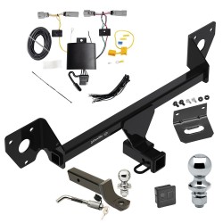 Ultimate Tow Package For 21-25 Chevy Trailblazer Trailer Hitch w/ Wiring 2" Drop Mount Dual 2" and 1-7/8" Ball Lock Bracket Cover 2" Receiver 