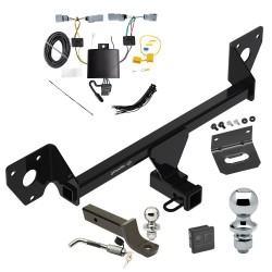 Ultimate Tow Package For 21-25 Chevy Trailblazer Trailer Hitch w/ Wiring 2" Drop Mount Dual 2" and 1-7/8" Ball Lock Bracket Cover 2" Receiver 