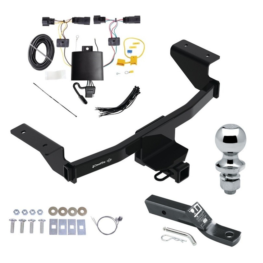 Custom Fit Trailer Hitch Wiring Harness (Plug & Play) 2" Drop Ball-Mount w/ Pin/Clip 1-7/8" Chrome Ball Installation Hardware Installation Instructions 76460 118840 23 63816 Draw-Tite Trailer Tow Hitch 21-23 Mustang Mach-E Complete Package Trailer Tow Hitch For 21-23 Ford Mustang Mach-E Complete Package w/ Wiring and 1-7/8" Ball