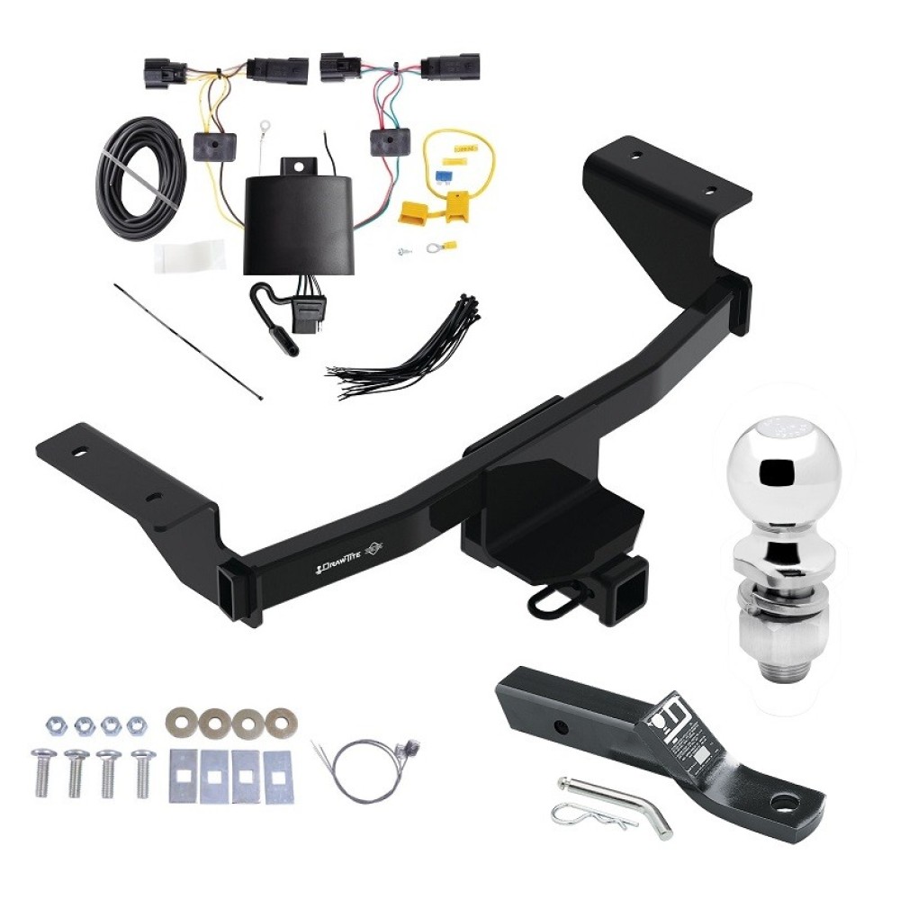 Custom Fit Trailer Hitch Wiring Harness (Plug & Play) 2" Drop Ball-Mount w/ Pin/Clip 2" Chrome Ball Installation Hardware Installation Instructions 76460 118840 23 63845 Draw-Tite Trailer Hitch 21-23 Mustang Mach-E Complete Package Wiring a Trailer Hitch For 21-23 Ford Mustang Mach-E Complete Package w/ Wiring and 2" Ball