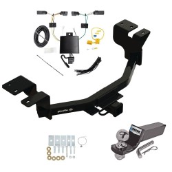 Trailer Tow Hitch For 22-24 Ford Maverick Complete Package w/ Wiring and 2" Ball