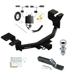 Trailer Tow Hitch For 22-24 Ford Maverick Class 3 2" Receiver Complete Package w/ Wiring and 1-7/8" Ball