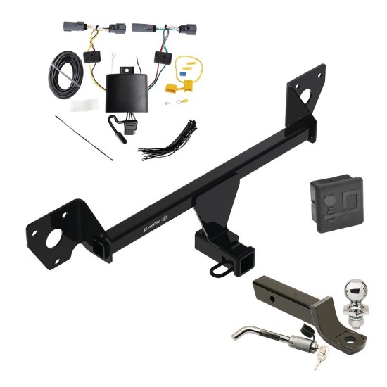 Custom Fit Trailer Hitch Wiring Harness (Plug & Play) 2" Drop Ball-Mount w/ Locking Pin/Clip 2" Chrome Ball Rubber Hitch Plug Cover Installation Hardware Installation Instructions 76585 118829 7005111 7010 Draw-Tite Trailer Tow Hitch 20-23 B Trailer Tow Hitch For 20-24 Buick Encore GX Deluxe Package Wiring 2" Ball Mount and Lock