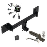Custom Fit Trailer Hitch Wiring Harness (No Splicing Required) 2" Drop Ball-Mount w/ Locking Pin/Clip 2" Chrome Ball Rubber Hitch Plug Cover Installation Hardware Installation Instructions 76590 119250 7005111 7010 Draw-Tite Trailer Tow Hitch 21 Trailer Tow Hitch For 21-22 Mercedes-Benz GLE350 Deluxe Package w/ Zero Contact Wiring Harness Kit and 2" Ball Mount and Lock