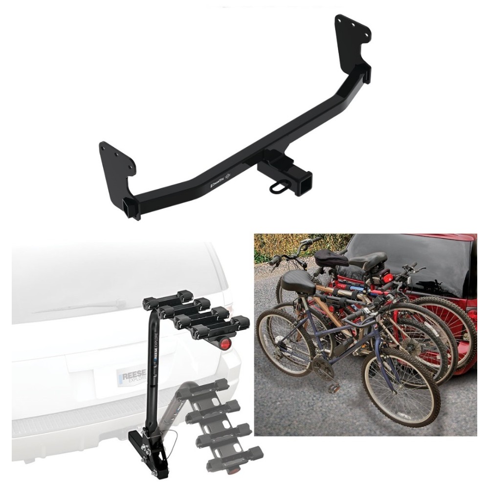 Trailer Hitch w/ 4 Bike Rack For 2022 KIA EV6 All Styles