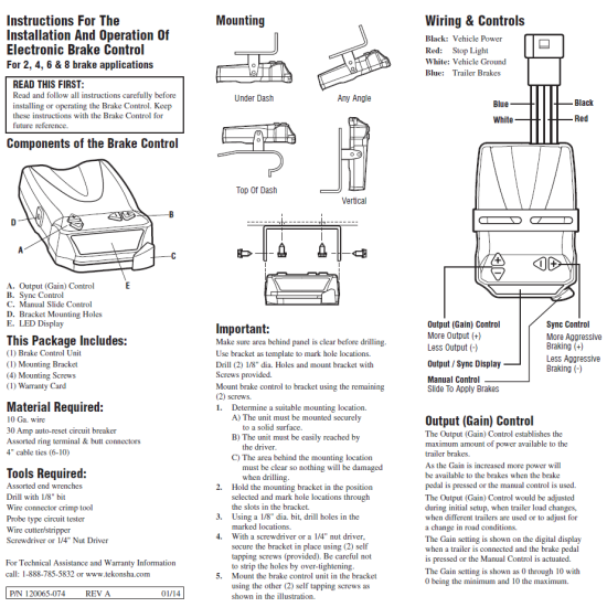 Reese Brakeman IV Timed Brake Controller Vehicle Specific Trailer Light Plug & Play Wiring 4-Flat Prewired Adapter 4-Way to RV 7-Way 7-Way Mounting Bracket w/ Hardware Brake Controller Install Kit Wire Hardware 20amp Fuse Installation Hardware Install Economy Brakeman IV Brake Control w/ 7-Way Wiring For 03-24 Chevy Express GMC Savana Van 1500 2500 3500 3 Axles