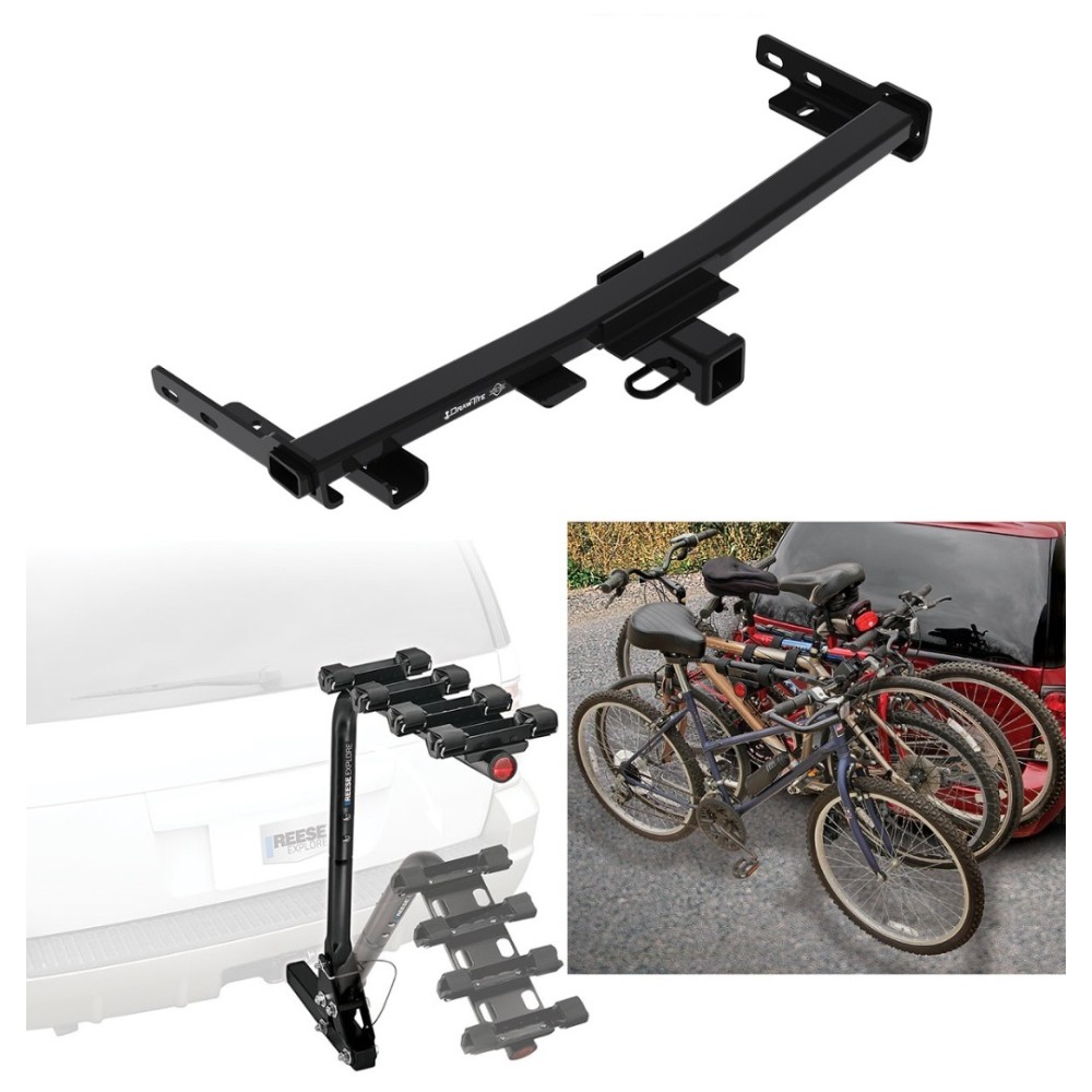 Trailer Hitch w/ 4 Bike Rack For 1422 Jeep Cherokee Trailhawk