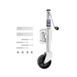 Pro Series 1000 lbs Zinc Wheel Trailer Jack Pro Series 1000 lbs Trailer Jack, Zinc Wheel, Snap Ring Swivel, for Marine Use