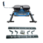 For 1973-2000 Chevrolet C/K Series Industry Standard Semi-Custom Above Bed Rail Kit + Reese M5 27K Fifth Wheel (For 6-1/2' and 8 foot Bed, w/o Factory Puck System Models) By Reese