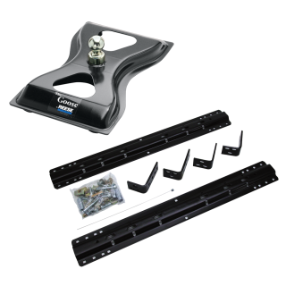 For 1994-2002 Dodge Ram 3500 Industry Standard Semi-Custom Above Bed Rail Kit + 25K Reese Gooseneck Hitch (For 5'8 or Shorter Bed (Sidewinder Required), w/o Factory Puck System Models) By Reese For 1994-2002 Dodge Ram 3500 Industry Standard Semi-Custom Above Bed Rail Kit + 25K Reese Gooseneck Hitch (For 5'8 or Shorter Bed (Sidewinder Required), w/o Factory Puck System Models) By Reese