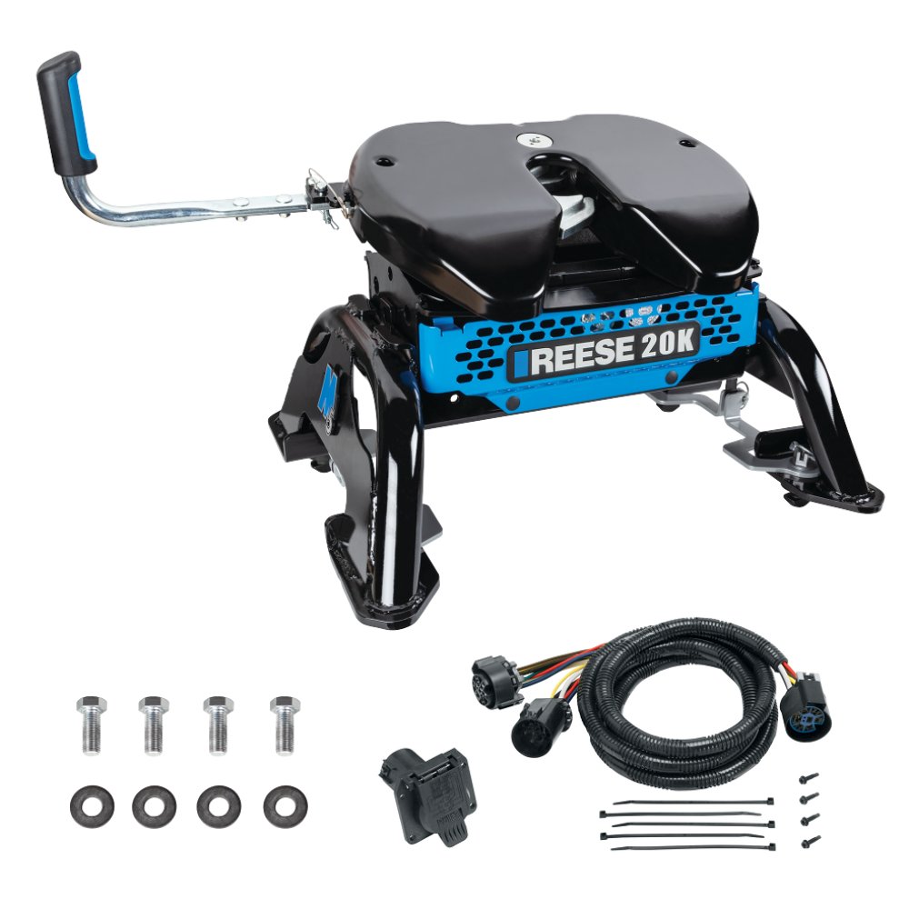 For 2020-2024 Chevrolet Silverado 2500 HD M5 Fifth Wheel Hitch + In-Bed Wiring 20K Talon Jaw Complete System For Models w/ Factory Puck System (For w/Factory or Reese Elite Puck System Models) By Reese For 2020-2024 Chevrolet Silverado 2500 HD M5 Fifth Wheel Hitch + In-Bed Wiring 20K Talon Jaw Complete System For Models w/ Factory Puck System (For w/Factory or Reese Elite Puck System Models) By Reese