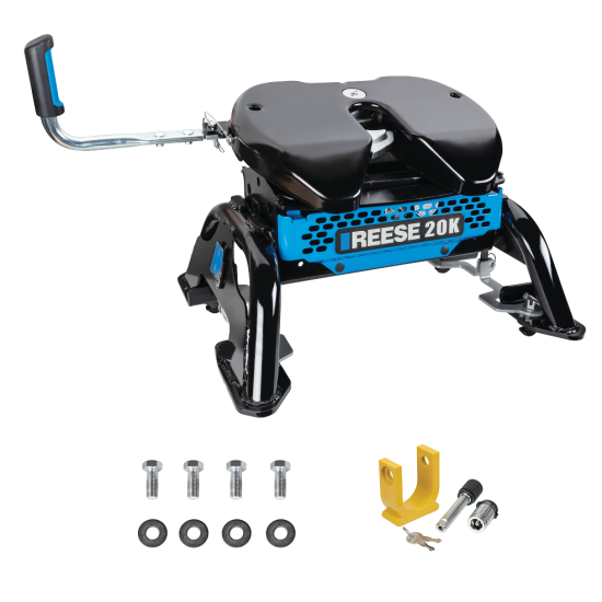 For 2020-2024 Chevrolet Silverado 2500 HD M5 Fifth Wheel Hitch 20K Talon Jaw Complete System For Models w/ Factory Puck System + King Pin Lock (For w/Factory or Reese Elite Puck System Models) By Reese