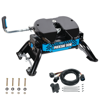 For 2011-2024 Ford F-250 Super Duty M5 Fifth Wheel Hitch + In-Bed Wiring 32K Talon Jaw Complete System For Models w/ Factory Puck System (For w/Factory or Reese Elite Puck System Models) By Reese