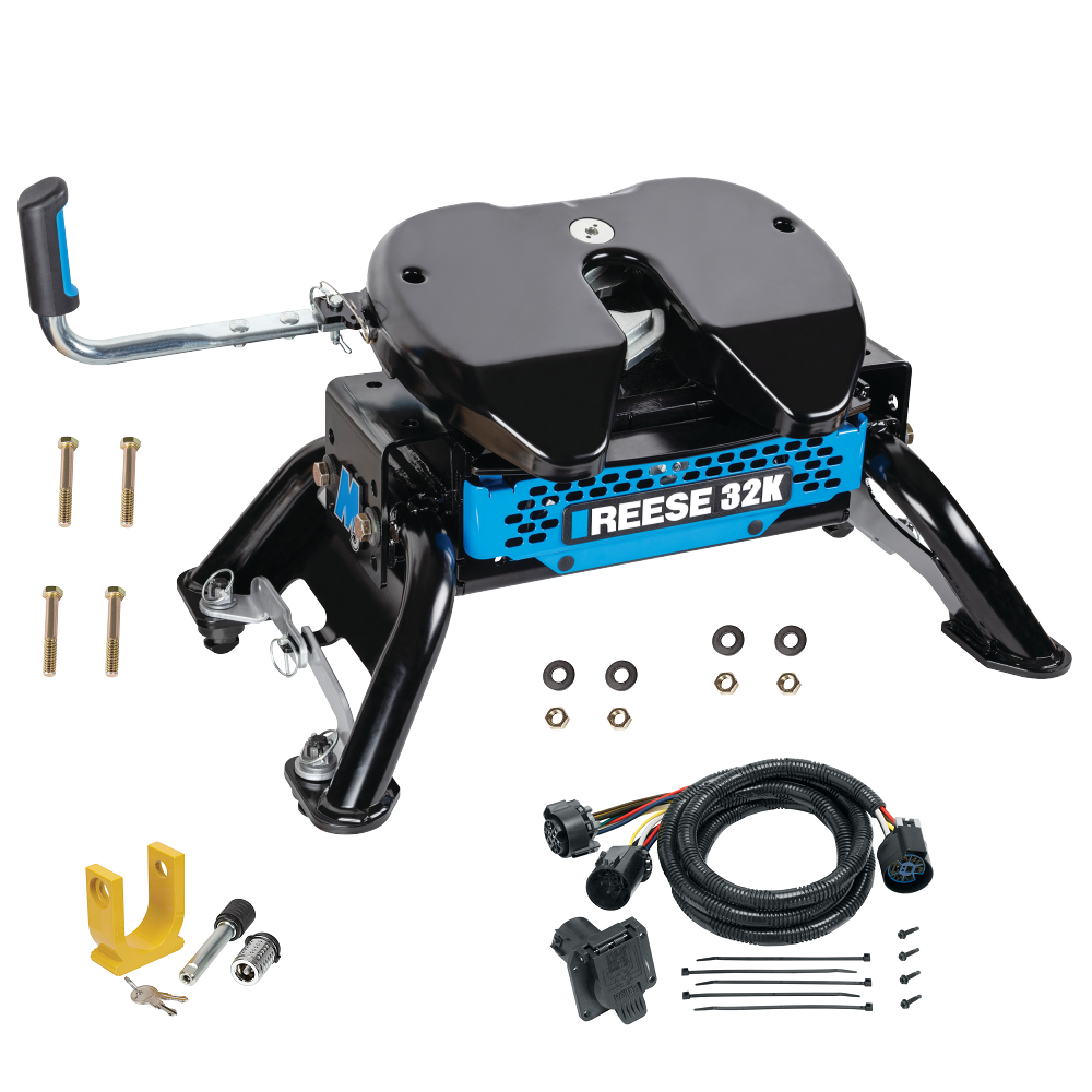 For 2011-2024 Ford F-350 Super Duty M5 Fifth Wheel Hitch + In-Bed Wiring 32K Talon Jaw Complete System For Models w/ Factory Puck System + King Pin Lock (For w/Factory or Reese Elite Puck System Models) By Reese For 2011-2024 Ford F-350 Super Duty M5 Fifth Wheel Hitch + In-Bed Wiring 32K Talon Jaw Complete System For Models w/ Factory Puck System + King Pin Lock (For w/Factory or Reese Elite Puck System Models) By Reese