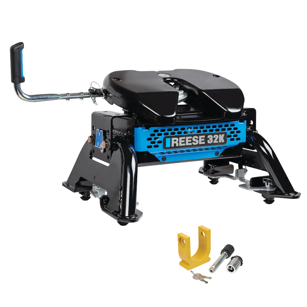 For 2020-2024 Chevrolet Silverado 3500 HD M5 Fifth Wheel Hitch 32K Talon Jaw Complete System For Models w/ Factory Puck System + King Pin Lock (For w/Factory or Reese Elite Puck System Models) By Reese For 2020-2024 Chevrolet Silverado 3500 HD M5 Fifth Wheel Hitch 32K Talon Jaw Complete System For Models w/ Factory Puck System + King Pin Lock (For w/Factory or Reese Elite Puck System Models) By Reese