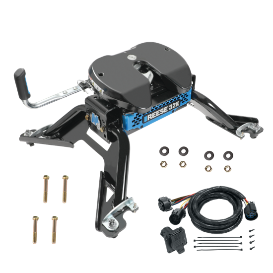 For 2015-2024 RAM 3500 M5 Fifth Wheel Hitch + In-Bed Wiring 32K Talon Jaw Complete System For Models w/ Factory Puck System (For w/Factory or Reese Elite Puck System Models) By Reese For 2015-2024 RAM 3500 M5 Fifth Wheel Hitch + In-Bed Wiring 32K Talon Jaw Complete System For Models w/ Factory Puck System (For w/Factory or Reese Elite Puck System Models) By Reese