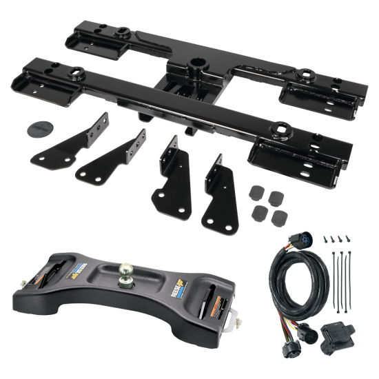 For 2020-2024 Chevrolet Silverado 3500 HD Elite Series Fifth Wheel Hitch Mounting System Rail Kit + Gooseneck Pop-In Ball + Wiring For Models w/o Factory Puck System (For 6-1/2' and 8 foot Bed, w/o Factory Puck System Models) By Reese For 2020-2024 Chevrolet Silverado 3500 HD Elite Series Fifth Wheel Hitch Mounting System Rail Kit + Gooseneck Pop-In Ball + Wiring For Models w/o Factory Puck System (For 6-1/2' and 8 foot Bed, w/o Factory Puck System Models) By Reese
