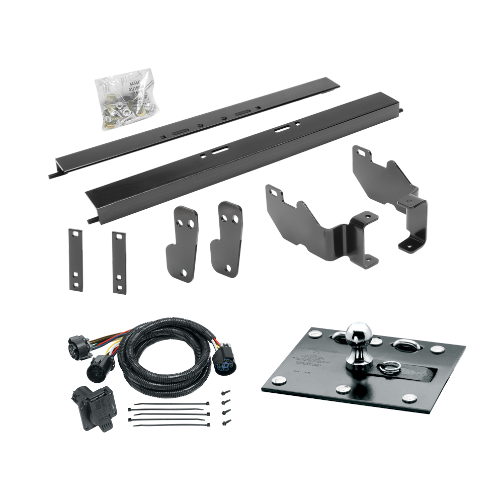 For 2019-2024 RAM 1500 Classic Fold Down Plate Underbed Gooseneck Hitch + 7-Way In-Bed Wiring (Excludes: w/Air Suspension, w/o Factory Puck System Models) By Draw-Tite For 2019-2024 RAM 1500 Classic Fold Down Plate Underbed Gooseneck Hitch + 7-Way In-Bed Wiring (Excludes: w/Air Suspension, w/o Factory Puck System Models) By Draw-Tite