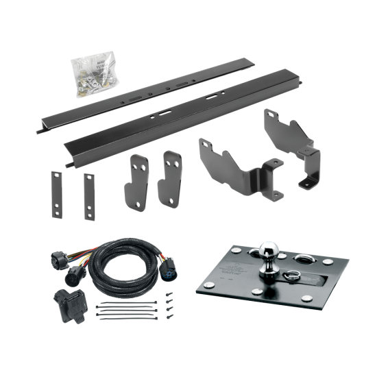 For 2019-2024 RAM 1500 Classic Fold Down Plate Underbed Gooseneck Hitch + 7-Way In-Bed Wiring (Excludes: w/Air Suspension, w/o Factory Puck System Models) By Draw-Tite For 2019-2024 RAM 1500 Classic Fold Down Plate Underbed Gooseneck Hitch + 7-Way In-Bed Wiring (Excludes: w/Air Suspension, w/o Factory Puck System Models) By Draw-Tite