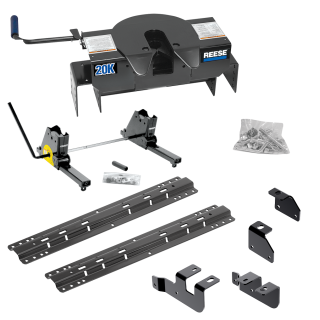 For 2014-2018 RAM 2500 Custom Industry Standard Above Bed Rail Kit + 20K Fifth Wheel + Square Slider (For 6-1/2' or Shorter Bed, w/o Factory Puck System Models) By Reese For 2014-2018 RAM 2500 Custom Industry Standard Above Bed Rail Kit + 20K Fifth Wheel + Square Slider (For 6-1/2' or Shorter Bed, w/o Factory Puck System Models) By Reese